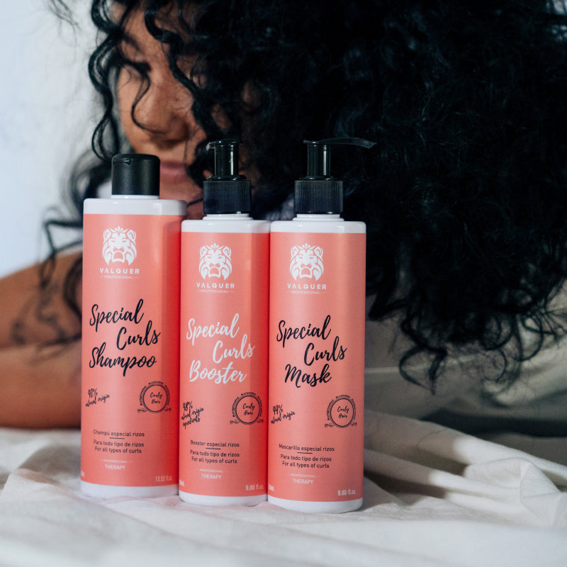 Pack curly Champú, mascarilla y booster para cabellos rizados