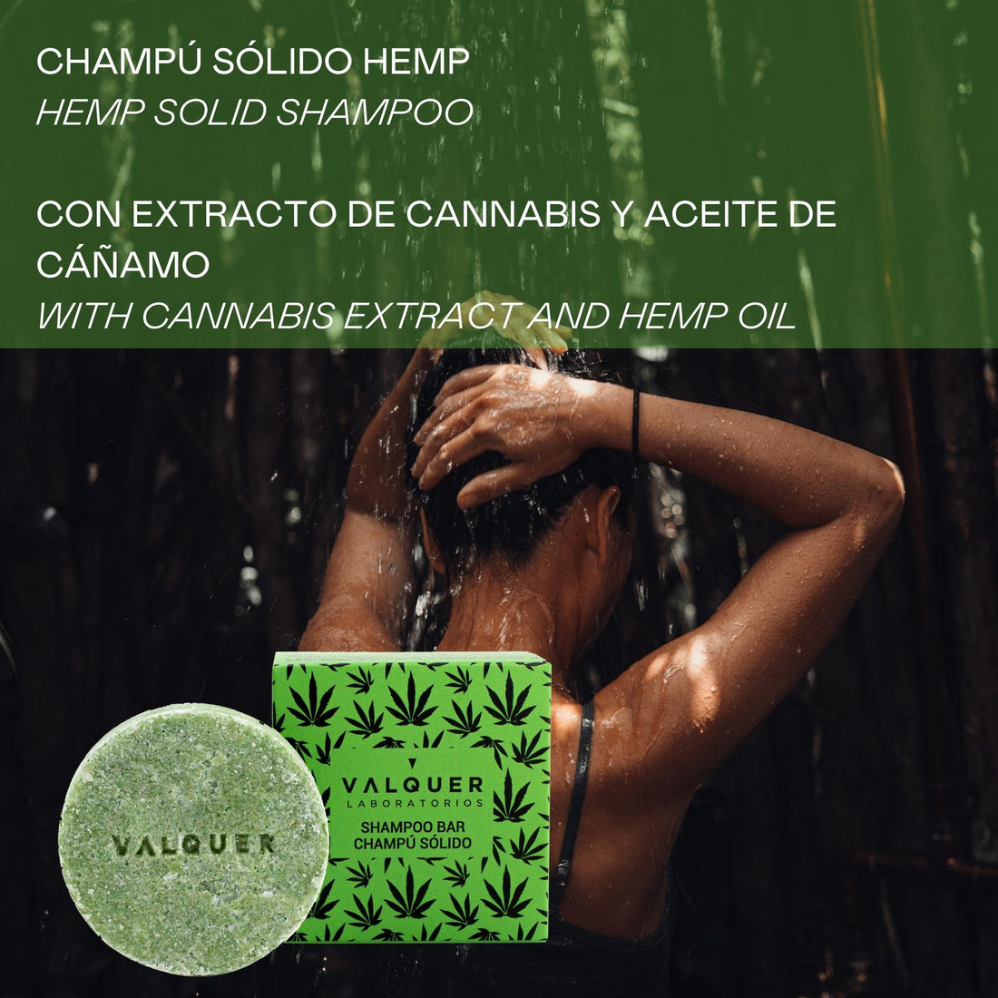 Champú sólido Hemp (extracto de cannabis y aceite de cáñamo) - 50 G