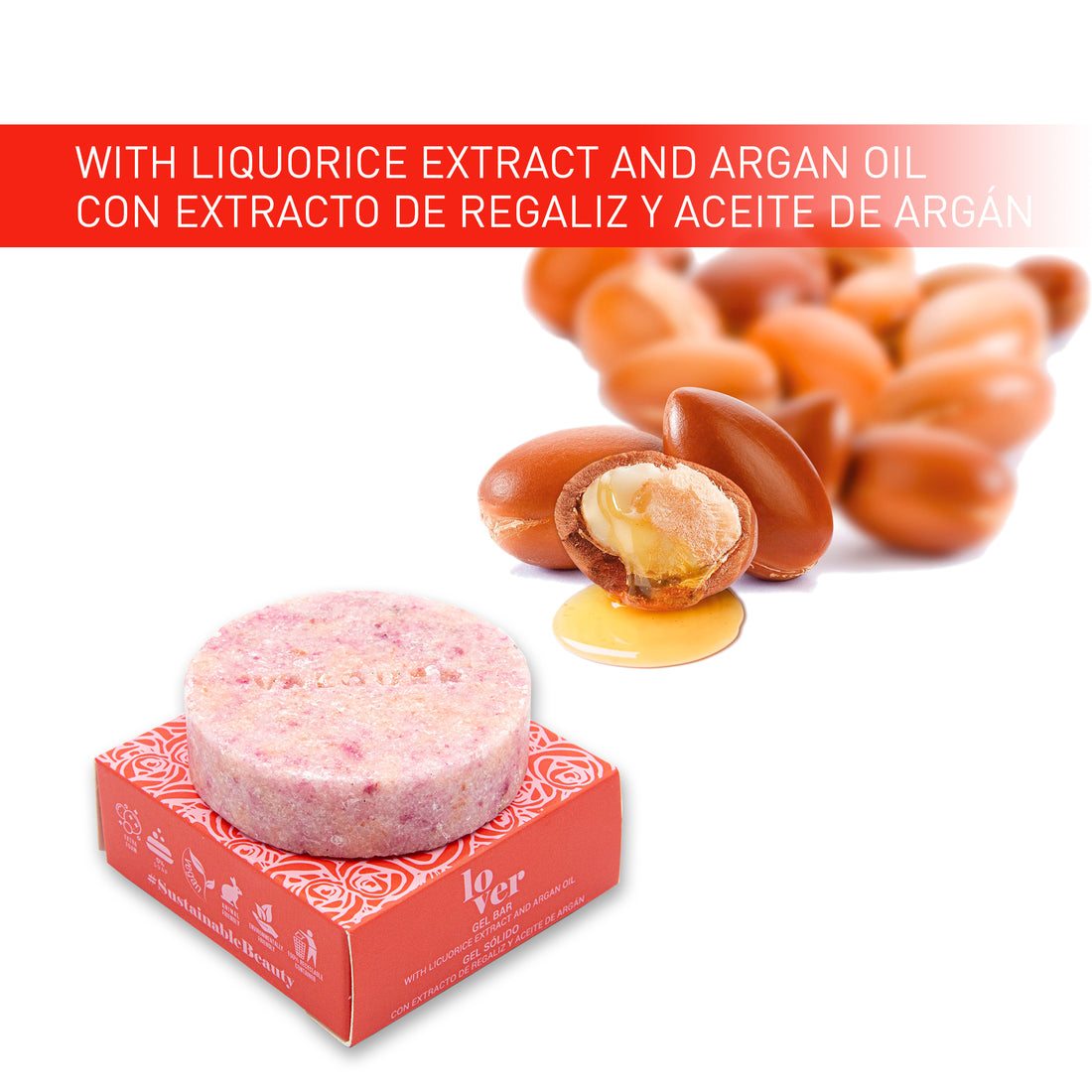 Gel sólido Lover (extracto de regaliz y aceite de argán) - 50 G