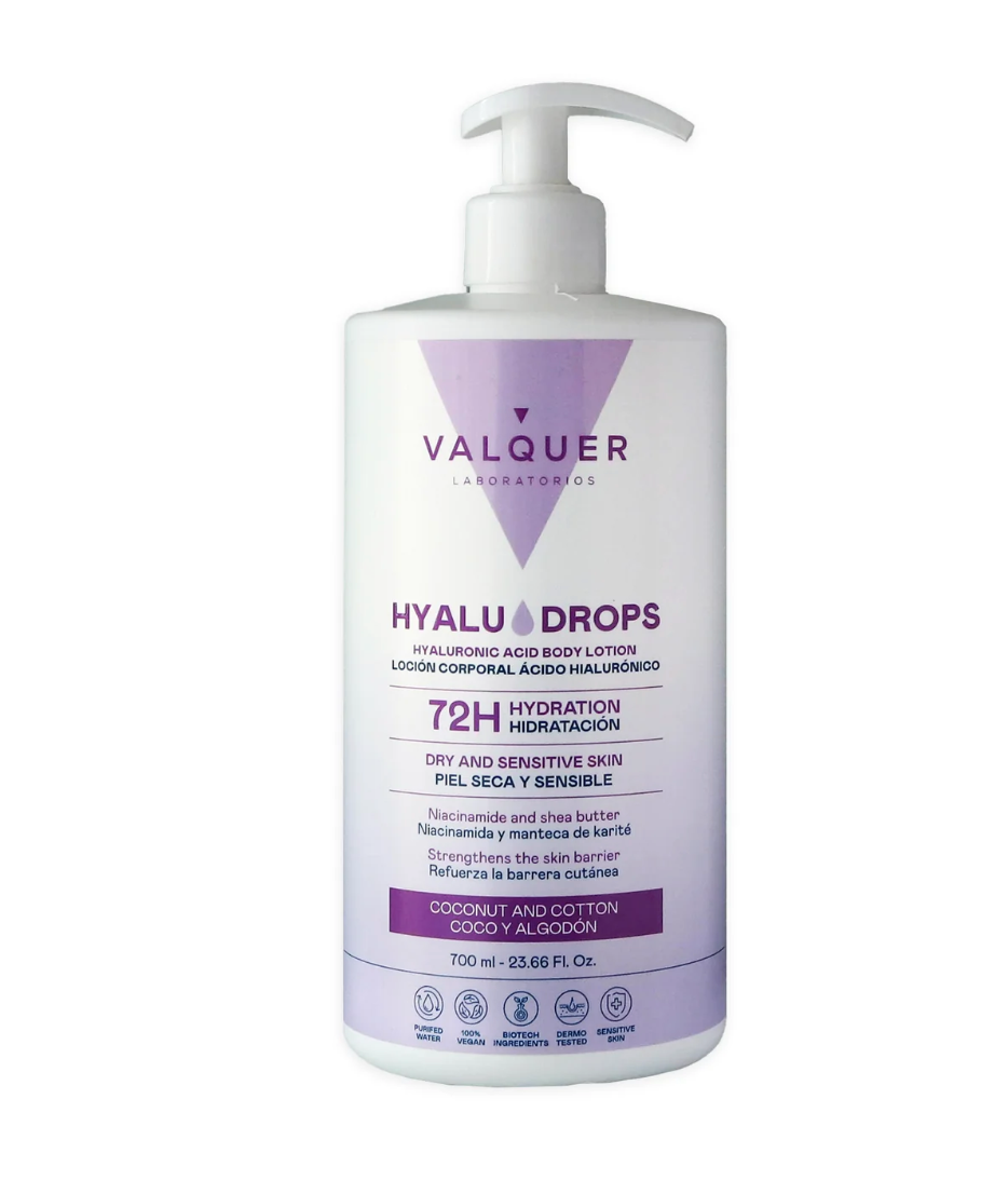 Hyaludrops Loción Corporal Coco y Algodón – Hidratación 72H - 700 ml